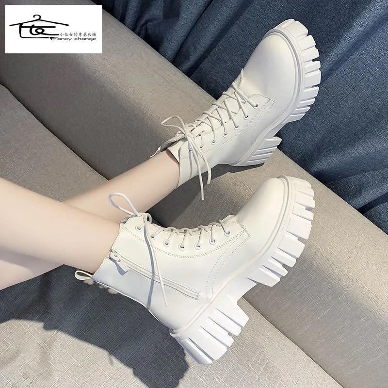 Giày Boot Martin Thiết Kế Mới Cổ Ngắn Thời Trang Mùa Xuân Thu Dành Cho Nữ~2022