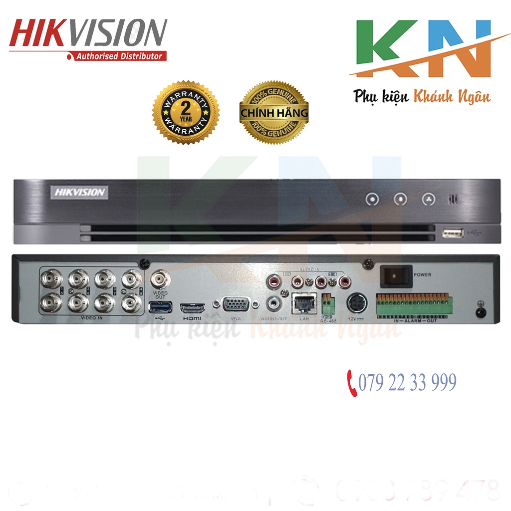 Đầu ghi hình Hikvision DS - 7208 HUHI - K1/E HDTVI cho mắt camera 5.0MP có 8 kênh