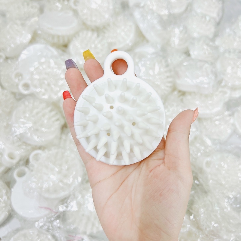 Bàn Chải Gội Đầu Silicon Mềm Bảo Vệ Tóc Và Giúp Thư Giãn Da Đầu