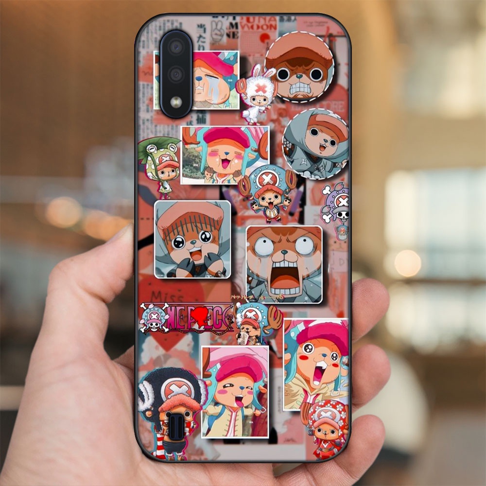 Ốp lưng Samsung A01 viền đen in hình Chopper One Piece Đảo Hải Tặc