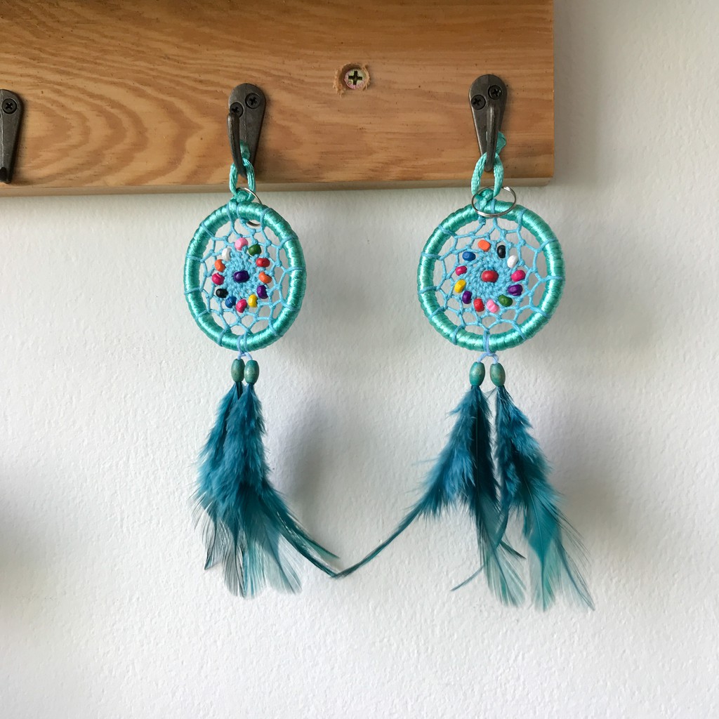 Dreamcatcher mini dùng làm móc khóa, trang trí