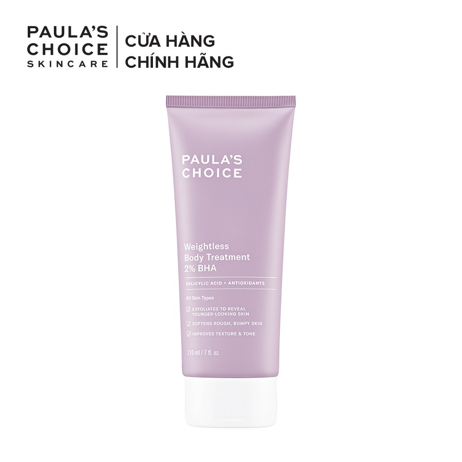 Kem dưỡng thể ngừa viêm lỗ chân lông Paula’s Choice RESIST WEIGHTLESS BODY TREATMENT WITH 2% BHA - 210ml mã 5700