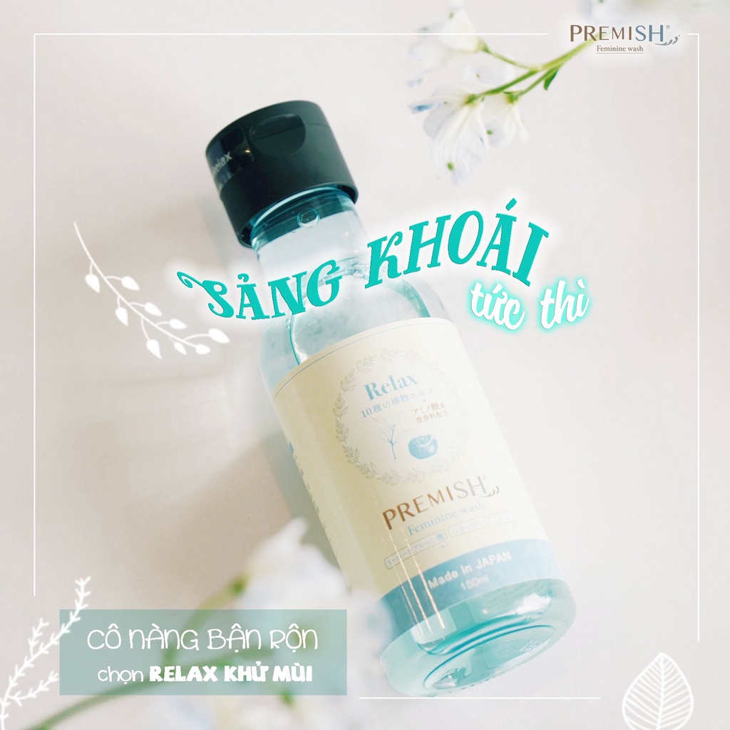 Dung dịch vệ sinh phụ nữ Premish - Femimine wash 150ML nhẹ dịu, an toàn hàng Nhật Bản chính phẩm | TM013