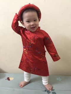 ÁO DÀI GẤM CHO BÉ