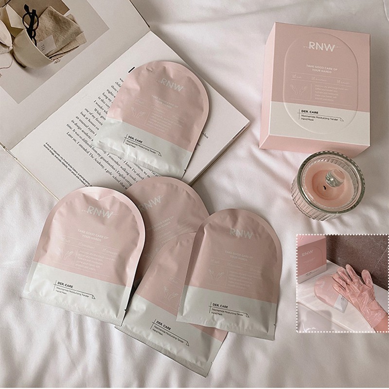 Hộp 5 đôi mặt nạ bao tay dưỡng ẩm RNW làm trắng tẩy tế bào chết cho nữ