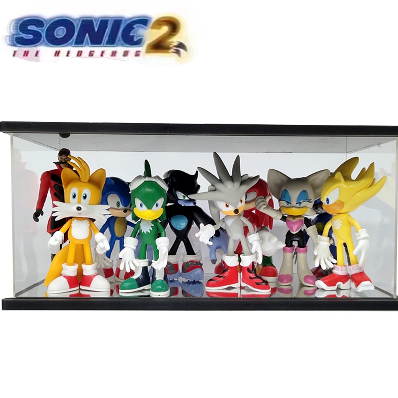 Set 10 Mô Hình Nhân Vật Sonic The Hedgehog 15cm Trang Trí Bánh Kem