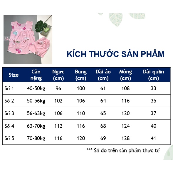 Đồ bộ lanh (tole) mặc nhà nữ SHOP5SAO quần đùi áo cánh tiên (56-70kg)