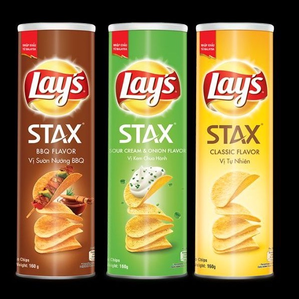 Khoai tây ống Lays Stax lon 105g