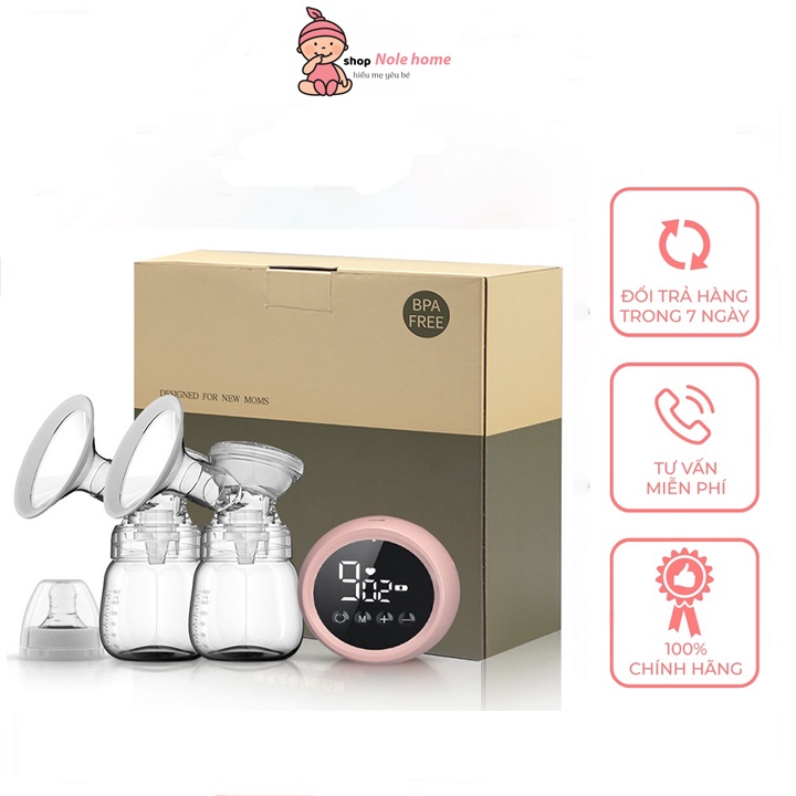 Máy Hút Sữa Điện Đôi Miss Baby Thế Hệ Mới 2022 Pin Sạc Cao Cấp Hút Sữa Kích Sữa Massage Không Đau Nhỏ Gọn Dễ Di Chuyển