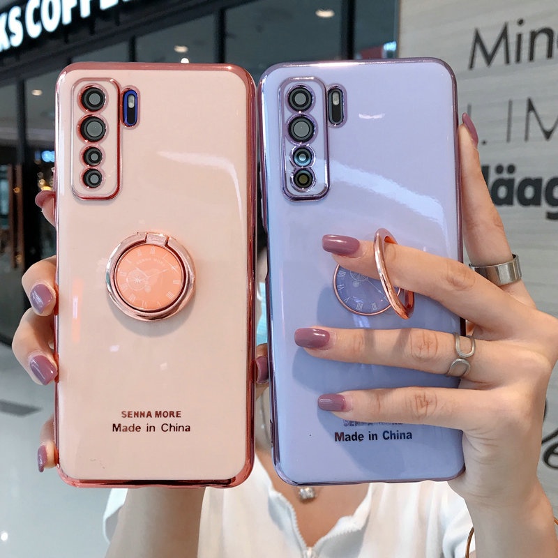 Ốp Điện Thoại TPU Mềm Có Vòng Đỡ Bảo Vệ Ống Kính Máy Ảnh Toàn Diện Cho Samsung A13 A32 A53 A33 A72 M52 5G A22 A12 S22 Plus