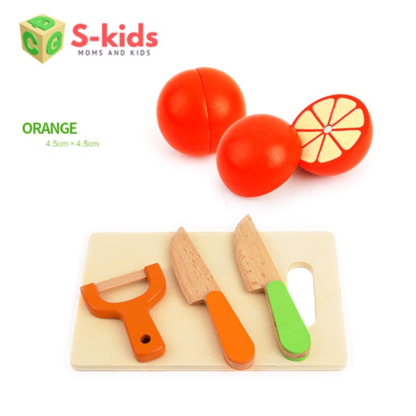 Đồ Chơi Trẻ Em S-Kids, Bộ nấu ăn cắt rau củ bằng gỗ cho bé gái