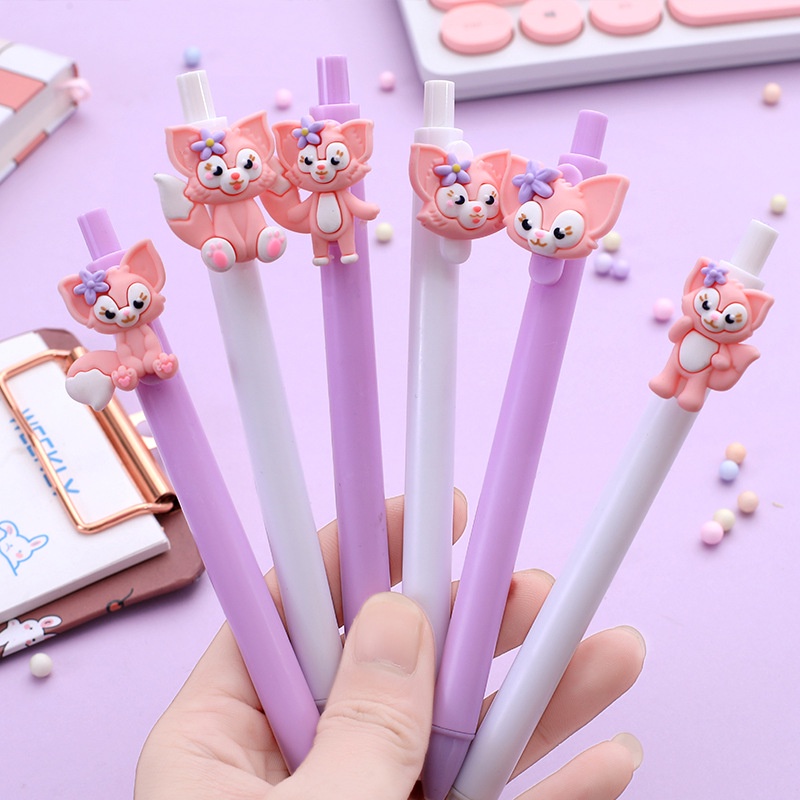 Bút Bi Ngòi 0.5mm Hình Gấu / Bướm / Cáo Dễ Thương Cho Nữ