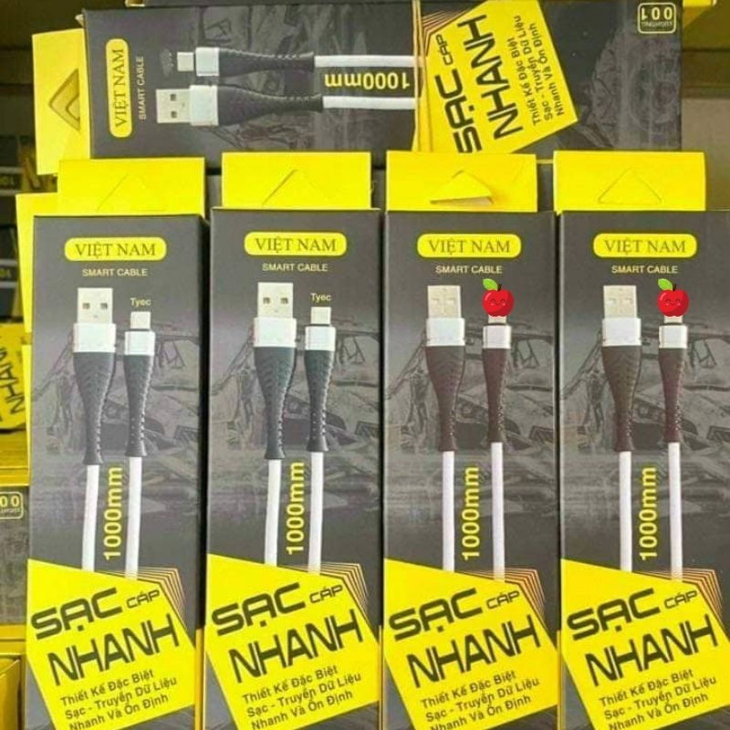 Dây sạclP, Cáp sạc lPM34 dùng cho các dònglP và tai nghe bluetooth , Bọc dù siêu bền dài 1m