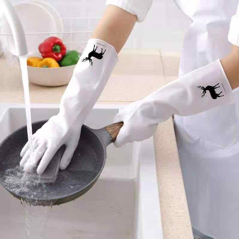 Găng tay cao su rửa chén bát siêu dai - găng tay hươu siêu dai rửa bát silicon LOVALA GT01