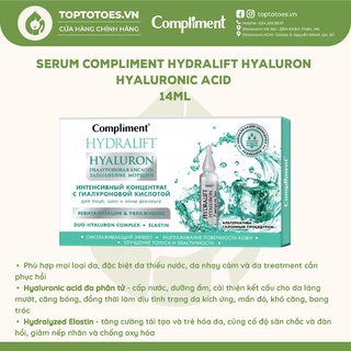 Serum Compliment Hydralift Hyaluron Hyaluronic Acid cấp nước, dưỡng ẩm và phục hồi da 14ml