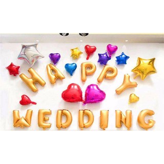 Bộ chữ happy wedding M09