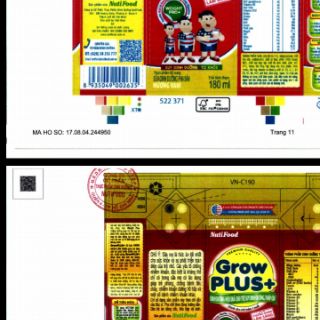 Thùng sữa Grow Plus Đỏ 180ml (Tháng 8.2021)