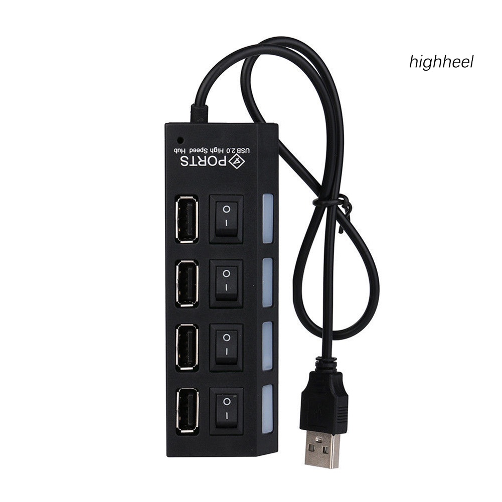 Hub Chia 4 Cổng Usb 2.0 Tốc Độ Cao Có Công Tắc On / Off Cho Máy Tính / Laptop | BigBuy360 - bigbuy360.vn