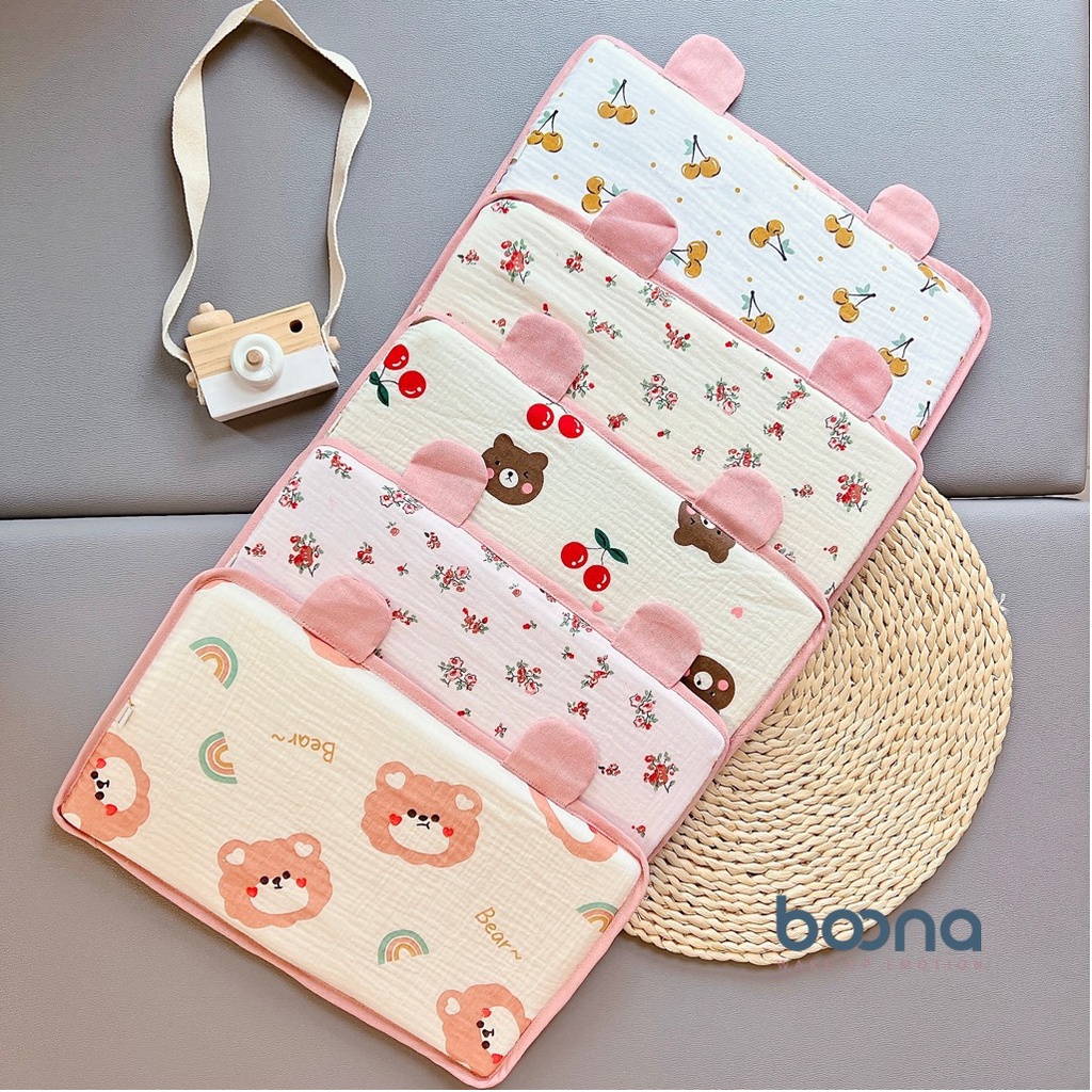 Gối Cao Su Non Boona chống ngạt thoáng khí an toàn cho bé sơ sinh
