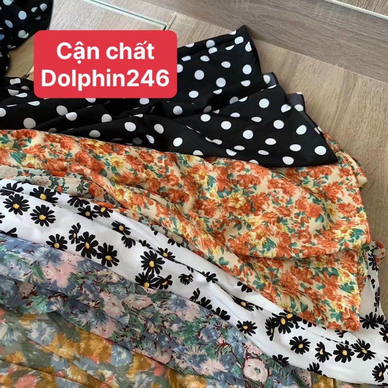 Chân Váy Hoa Nhí Vintage chiffon Vải Voan Không Nhăn Xinh Xắn Quảng Châu K5D4 | BigBuy360 - bigbuy360.vn