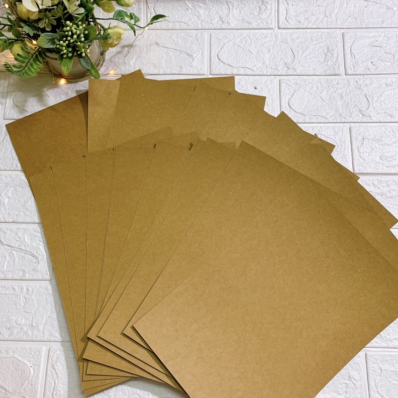 Giấy Kraft khổ a4 dùng để làm đồ handmade- Định lượng 200gsm- 250gsm