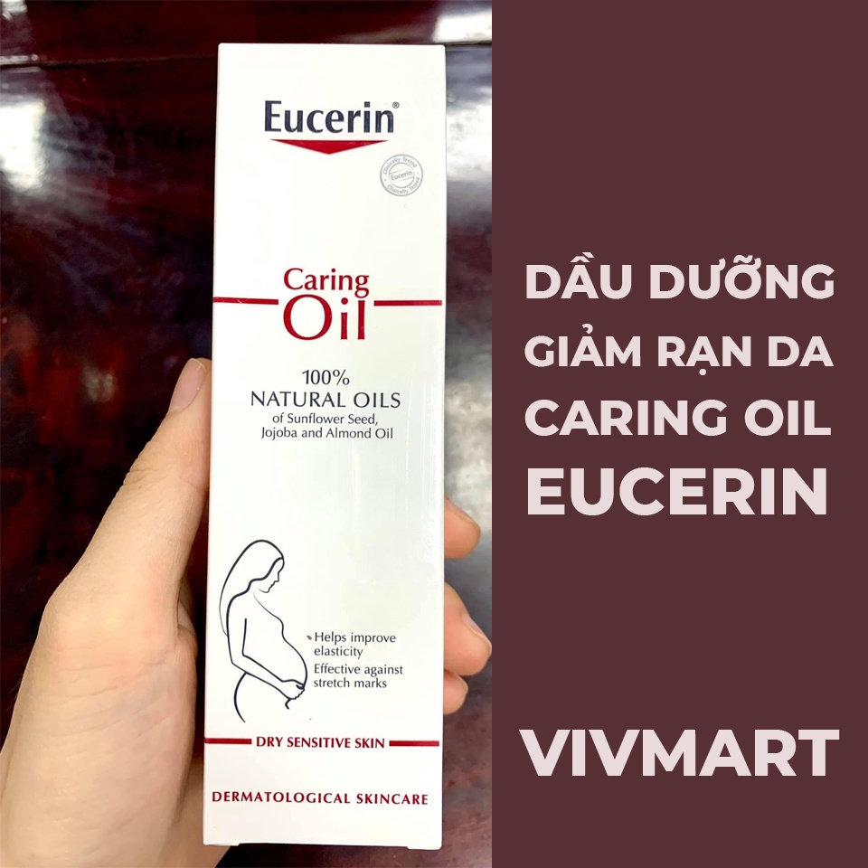 ✅ Dầu Giảm Rạn Da Giúp Da Săn Chắc Eucerin Caring Oil 100% Natural Oils 125ml