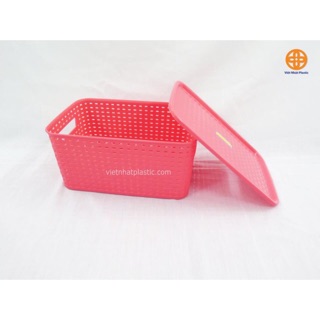 Rổ nhựa việt nhật có nắp nhỏ