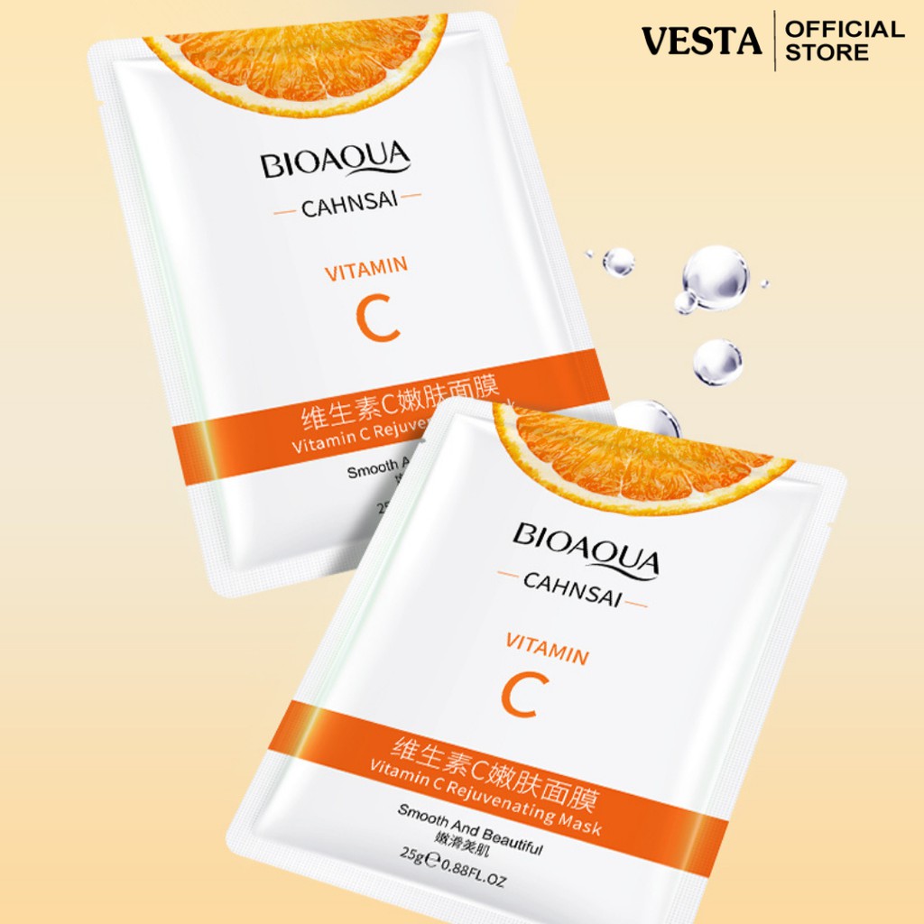 Mặt Nạ Vitamin C ❤️𝑭𝒓𝒆𝒆𝒔𝒉𝒊𝒑❤️ Mask Cấp Ẩm Dương Trắng Da Chiết Xuất Cam Bioaqua