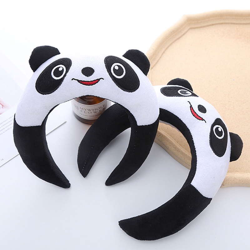 Flgo Băng Đô Cài Tóc Hình Gấu Trúc Nhồi Bông Dùng Hóa Trang Tiệc Giáng Sinh / Halloween