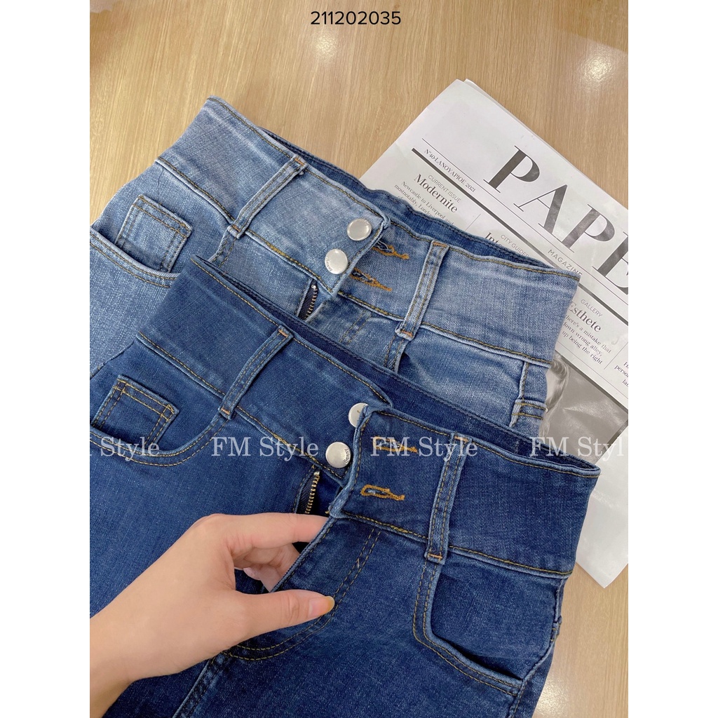Chân váy jeans ôm sẻ tà điệu đà basic thương hiệu FM STYLE 211202035