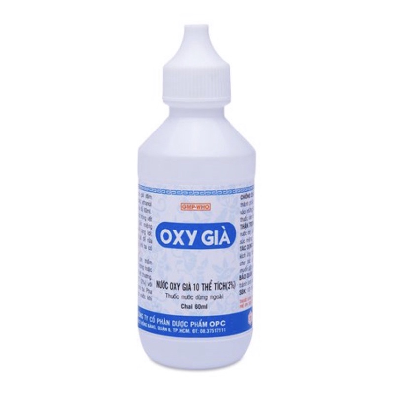 [Chai 60ml] Dung dịch oxy già 3% rửa vết thương