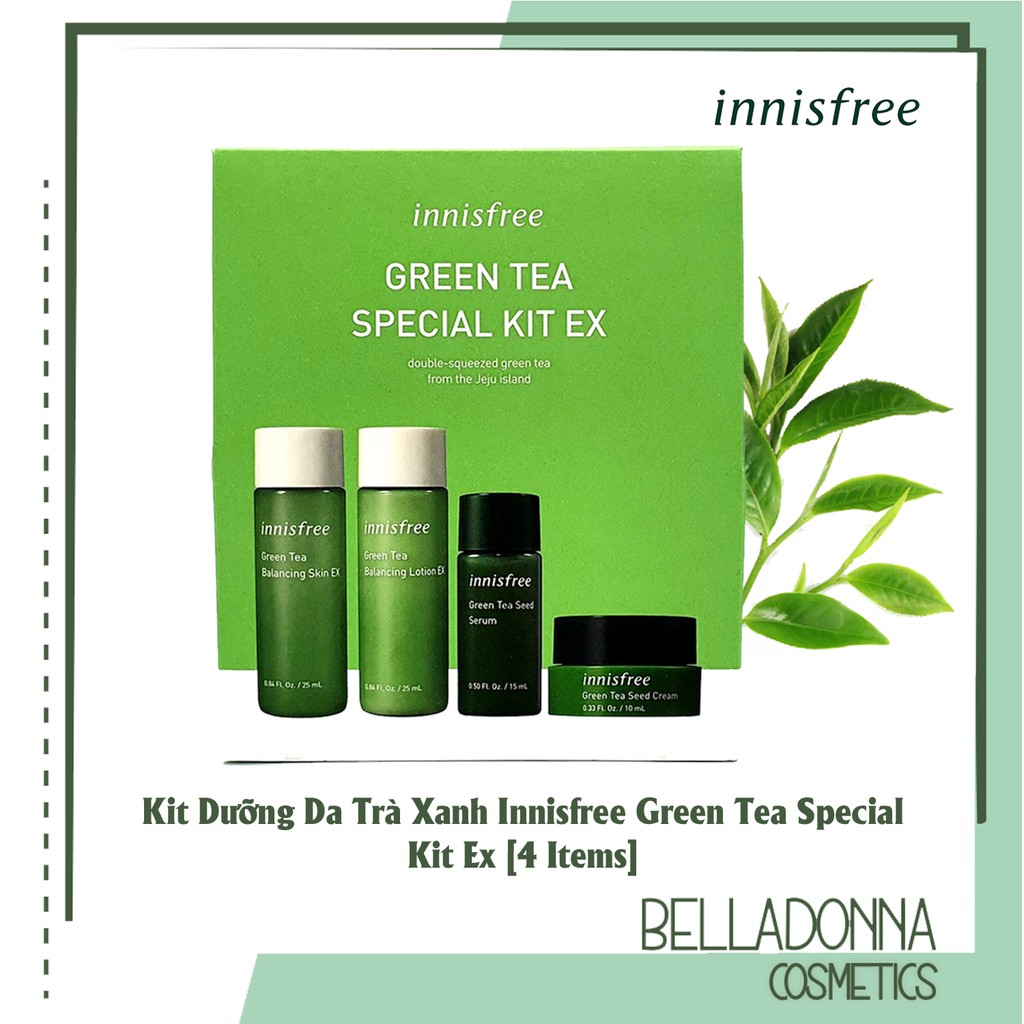 Kit Dưỡng Da Trà Xanh Innisfree Green Tea Special Kit Ex [4 Items]