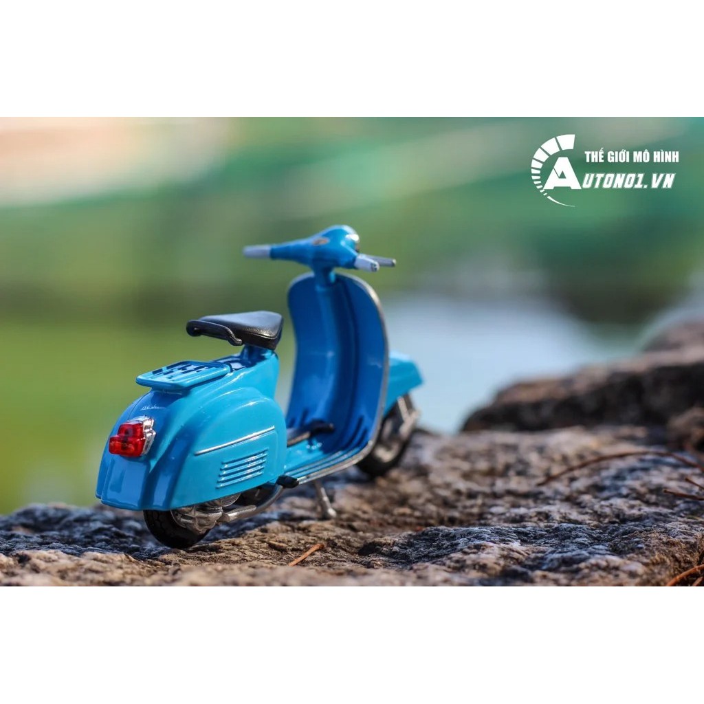 MÔ HÌNH XE VESPA 150CC 1970 BABY BLUE 1:18 WELLY 7171F