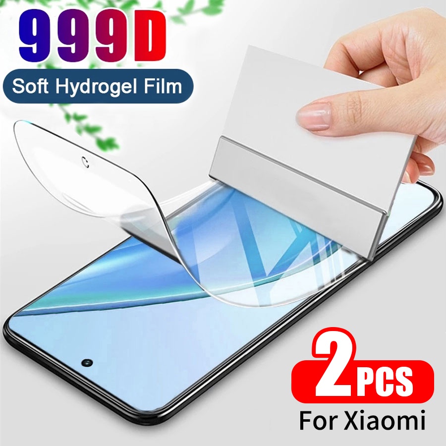 Hộp 2 Miếng Phim PPF Hydrogel Suốt Dán Bảo Vệ Màn Hình Cho Xiaomi Mi 11T 10T 9T Pro 10T Lite Poco X3 NFC X3 GT F3 M3 Pro Redmi Note 10 10s 9 9s 9C 9A 9T 8 8A 7A 7 Pro