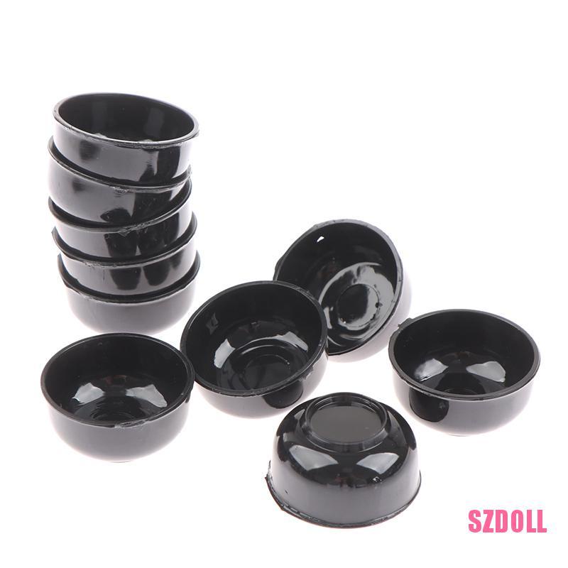 Set 10 Bát Tròn Mini Tỉ Lệ 1/12 Cho Nhà Búp Bê