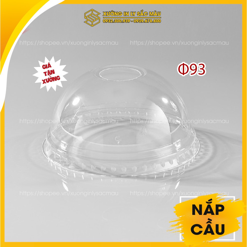 Sỉ 50 Nắp cầu PET 90 - 93 - 95 - 98, nắp ly trà sữa cà phê nước ép