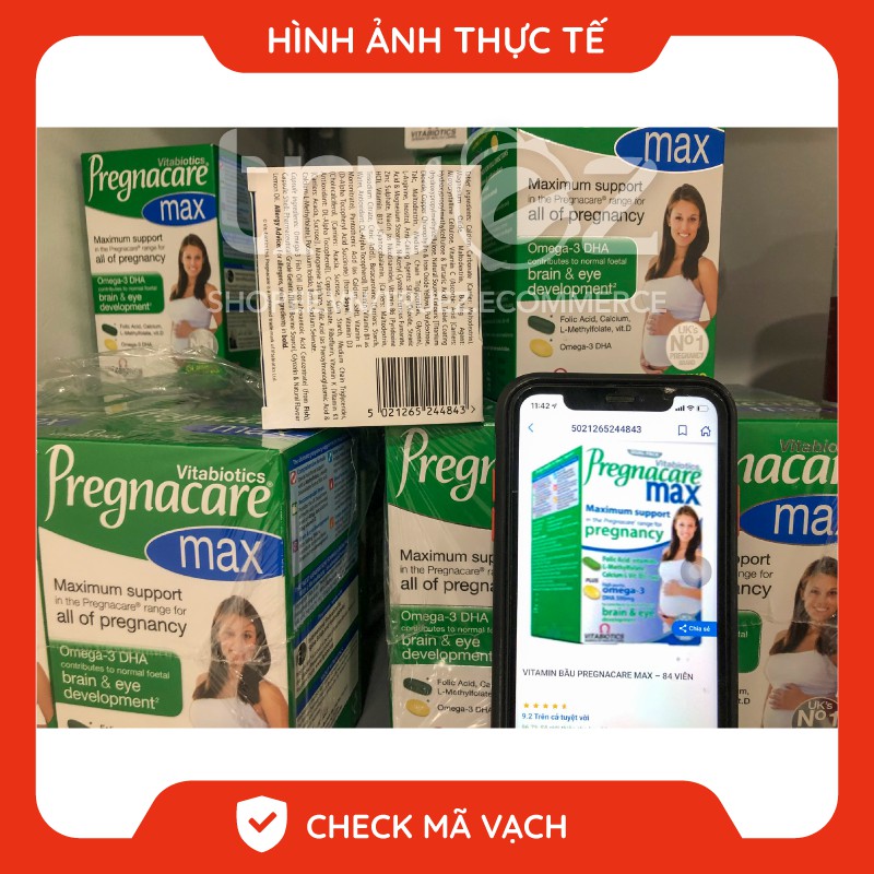 Bầu Anh Vitamin tổng hợp [Anh] Pregnacare Max [Chính hãng]