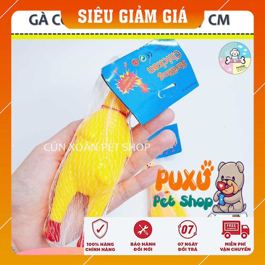 ĐỒ CHƠI CHO CHÓ MÈO 😍FREESHIP 50K😍 Gà con kêu chút chít dài 17cm cho bé làm sạch răng và nướu hạn chế cắn phá đồ đạc