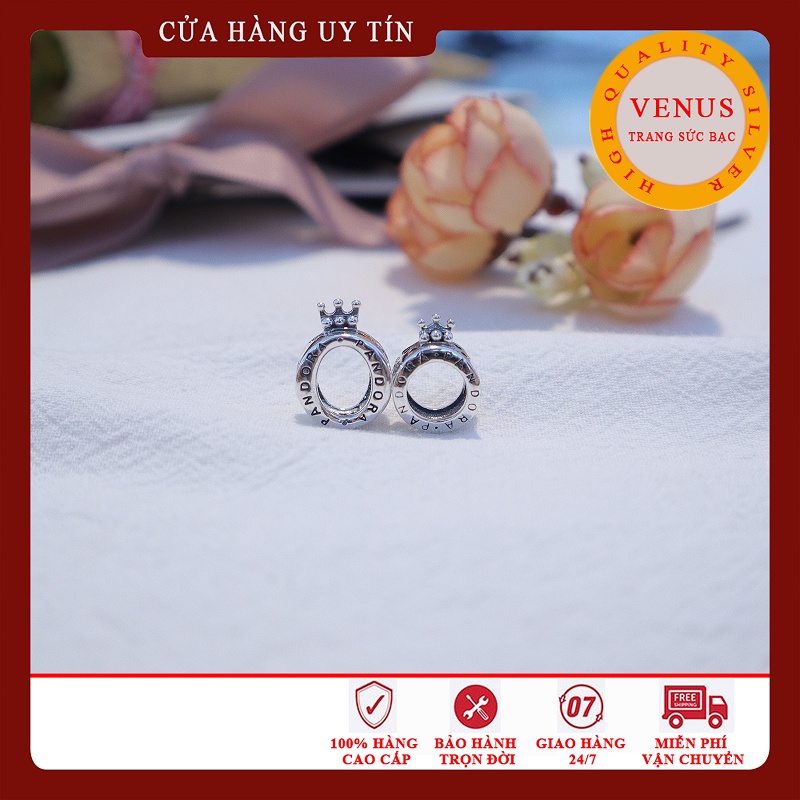 [Hàng cao cấp] Charm bạc 925 hình O rỗng- Mã sản phẩm VENUSOR