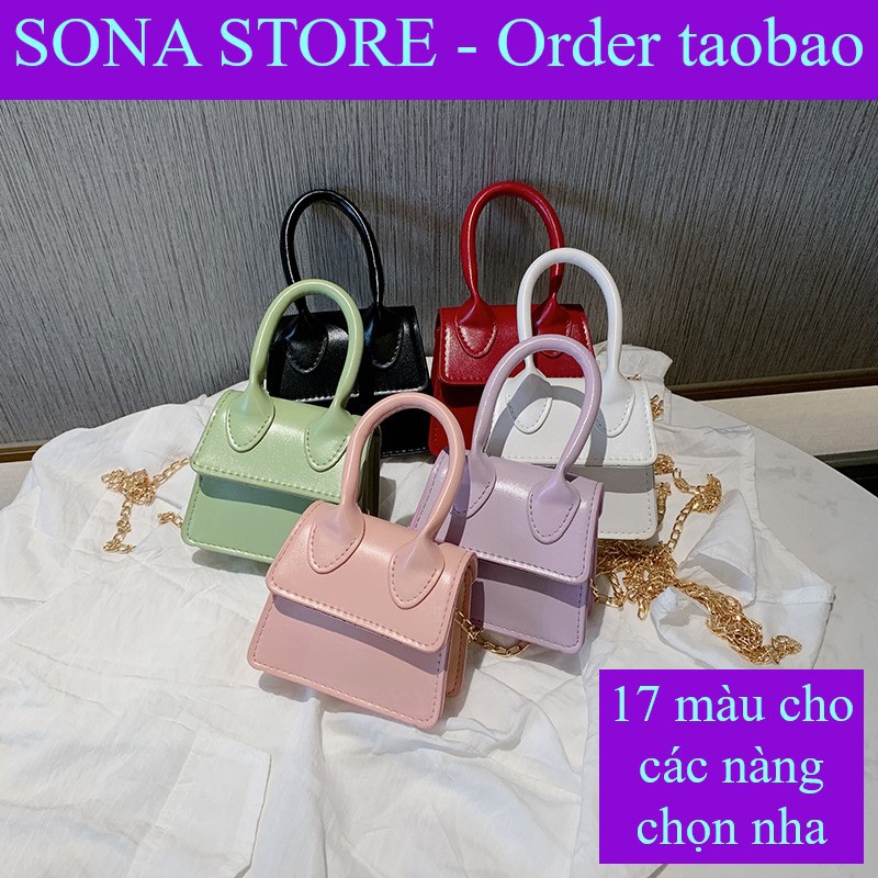 Túi mini đeo chéo, Túi mini dây xích, Hàng quảng châu cao cấp, SONA STORE - Order taobao