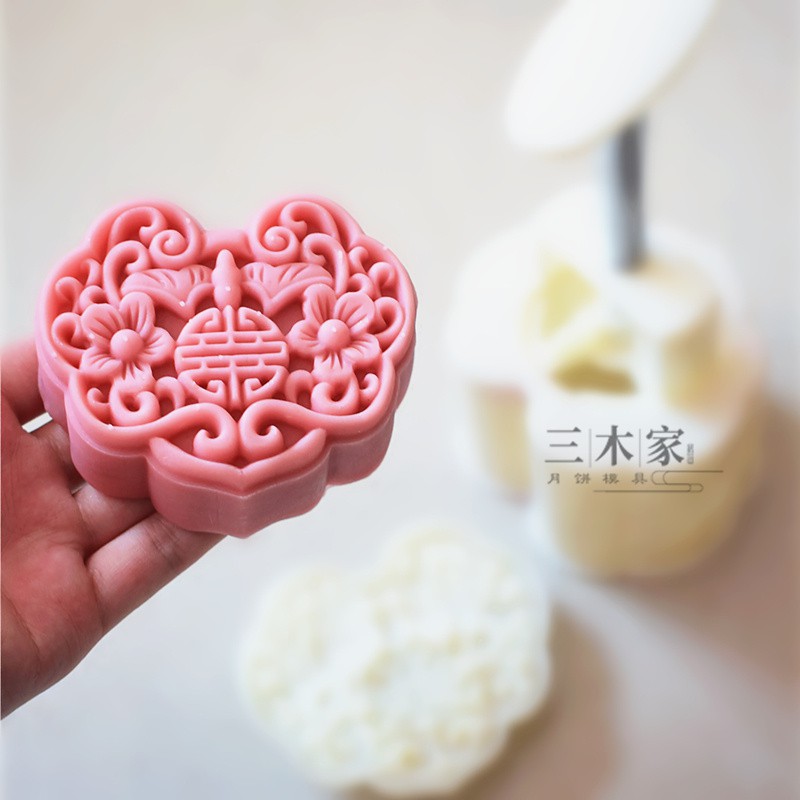 Khuôn Nhấn Lò Xo Họa TIết Hoa Đối Xứng 1 Mặt 150g