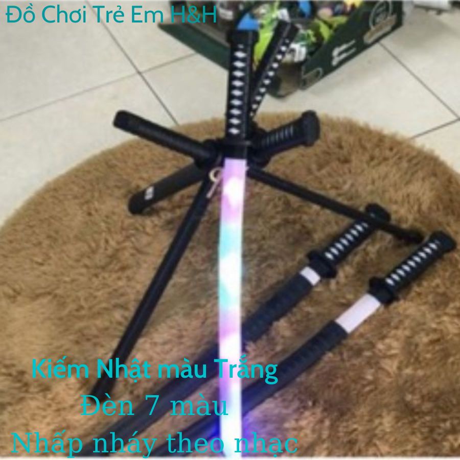 Đồ Chơi Kiếm nhựa - Kiếm nhựa Katana Nhật Đèn Bảy Màu Nhấp Nháy Theo Nhạc Tiếng Kêu Mô Phỏng.