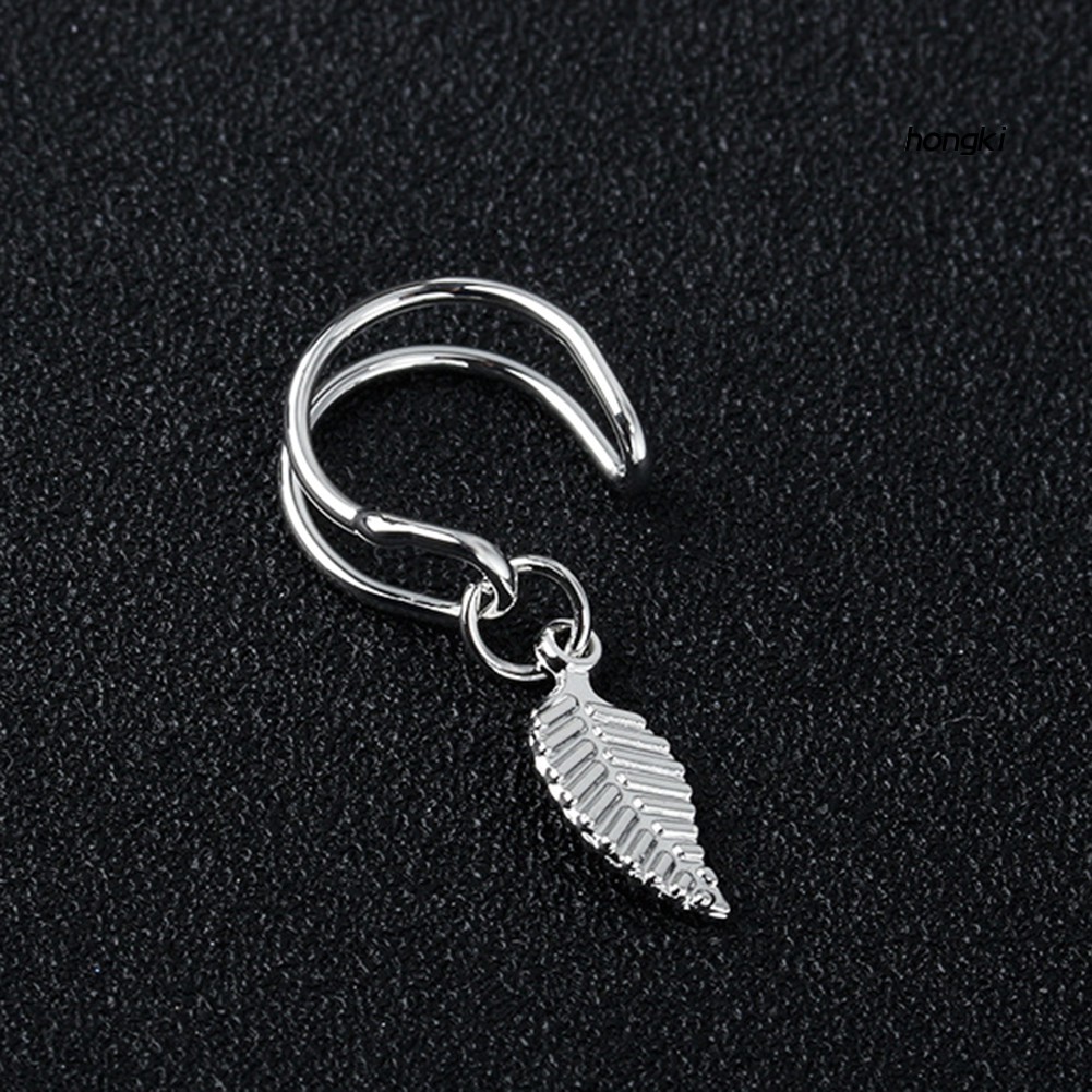 Khuyên Vành Tai Hình Chiếc Lá Thời Trang Dành Cho Nữ