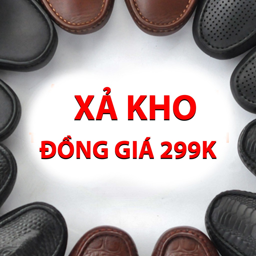 [XẢ KHO ĐỒNG GIÁ 299K] GIÀY NAM DA BÒ THẬT ISHOESVN GIÁ 299K-Ab1