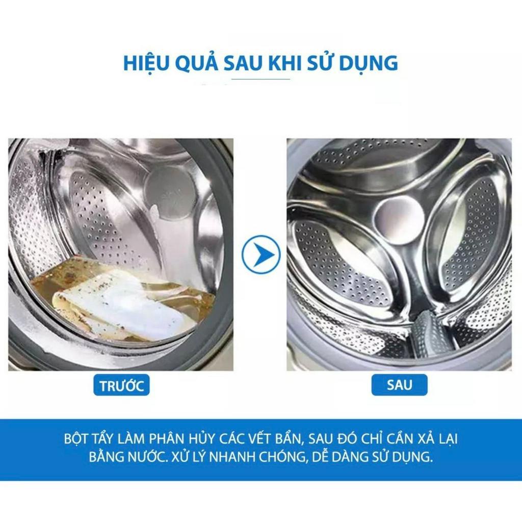 Bột Tẩy Vệ Sinh Lồng Máy Giặt Siêu  Sạch- Tẩy Sạch Cặn Bẩn Lâu Ngày Nhanh Chóng