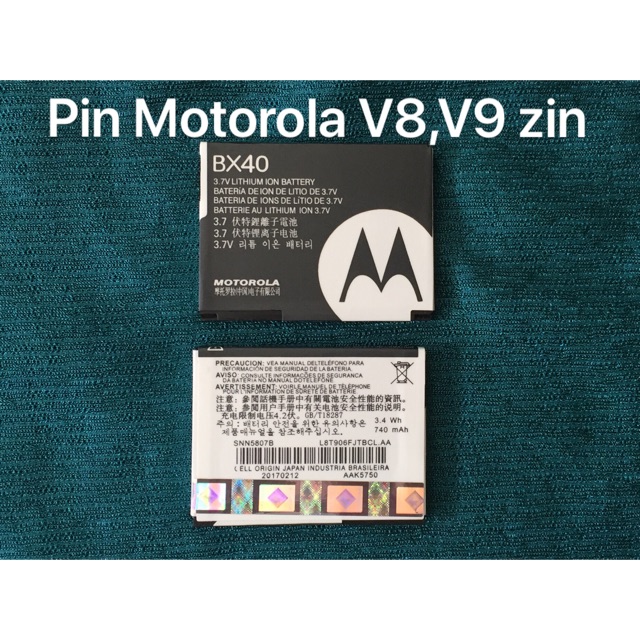 Pin Motorola V8,V9 zin mới 100%mã pin(BX-40)