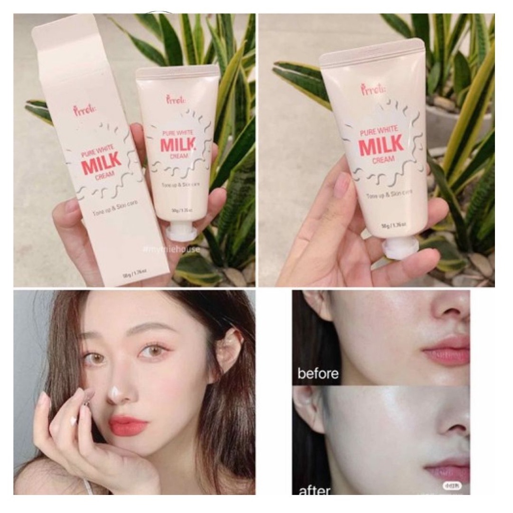 Kem dưỡng trắng nâng tone da Prreti Pure White Milk Cream 50g