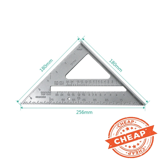 Thước đo góc vuông 90 độ hình tam giác bằng hợp kim nhôm đa năng tiện lợi