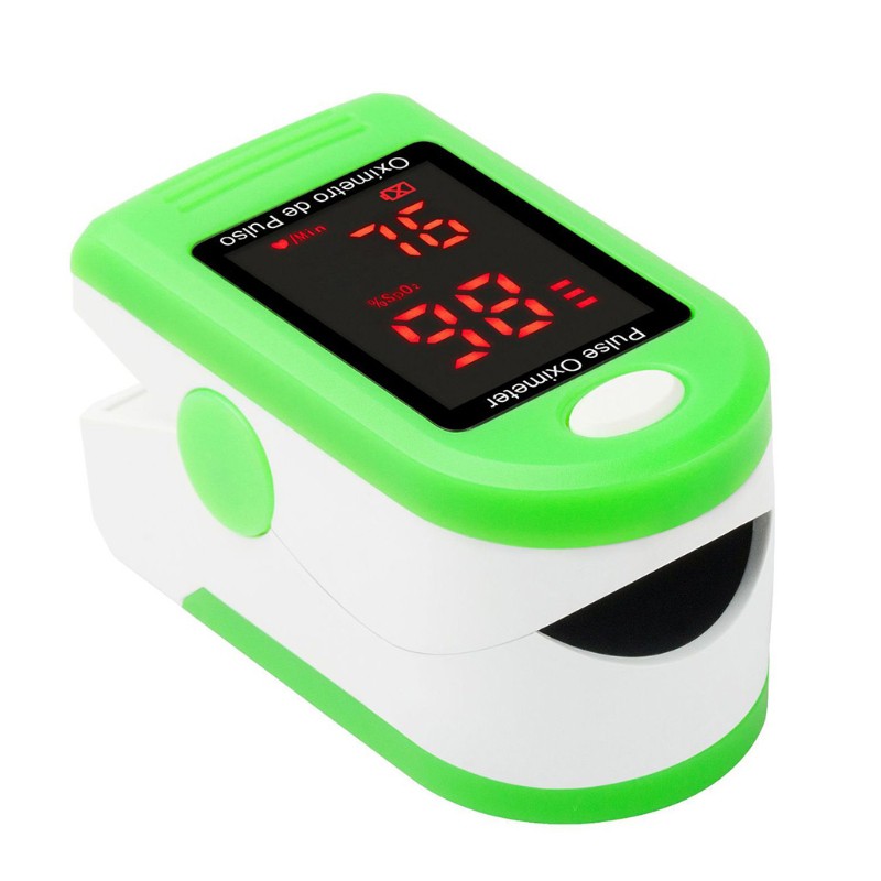 SPMH Fingertip Pulse Oximeter Oxymeter SPO2 PR PI Monitor LED Display with Lanyard