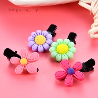 Kẹp tóc hình hoa đáng yêu cho bé gái
